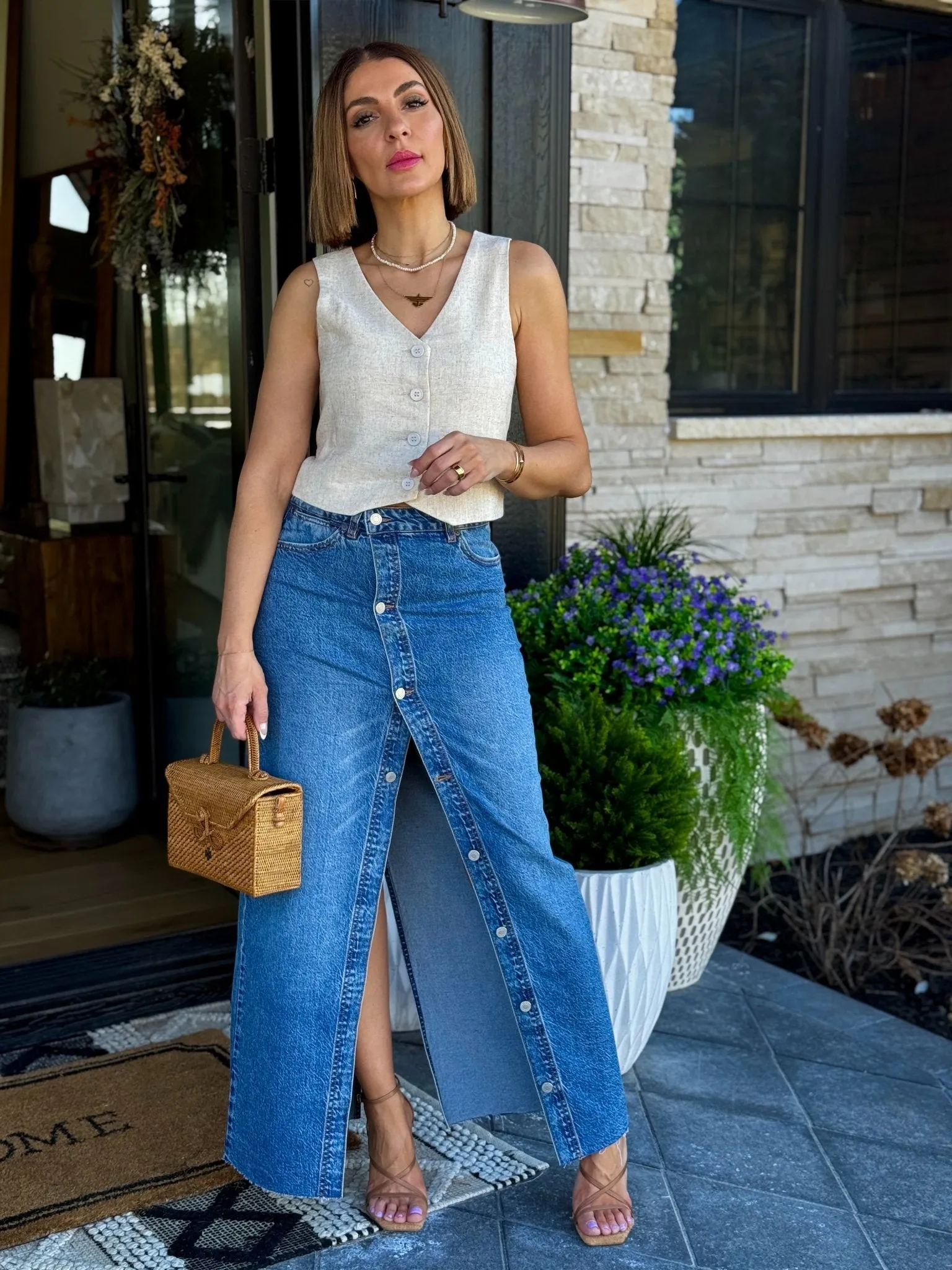Amy Denim Skirt by Habitual