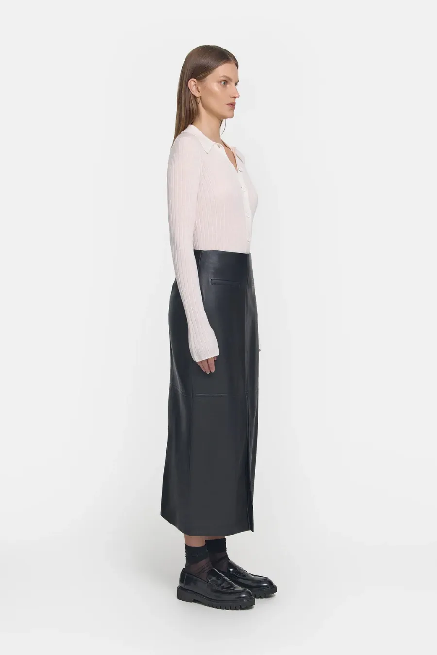 Antihero Leather Skirt Black