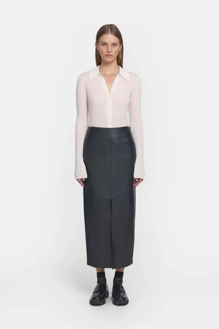 Antihero Leather Skirt Black