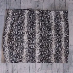 Ashley Stewart Python Print Cotton Skirt
