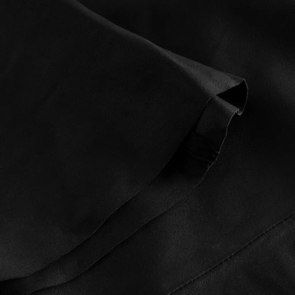 Beautiful Elinor leather skirt with elastic waist on back / 50822 - Black (Nero)