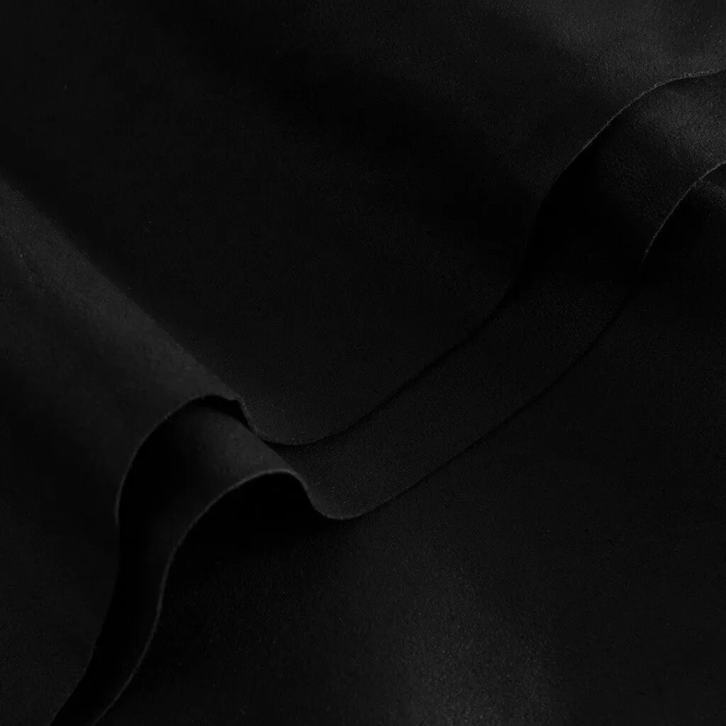 Beautiful Elinor leather skirt with elastic waist on back / 50822 - Black (Nero)