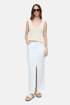 CLOSED Denim Maxi Skirt - White