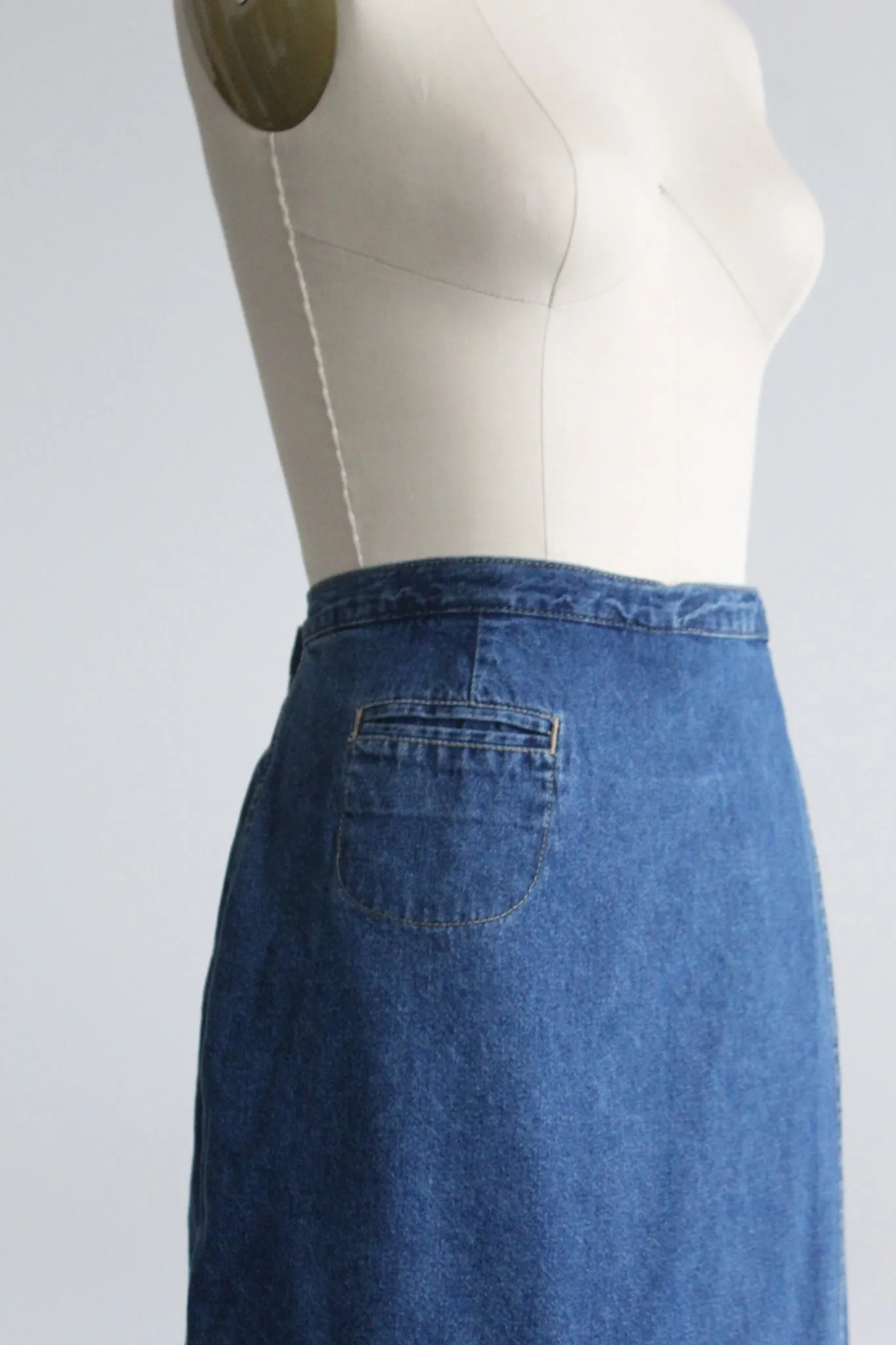 denim skort