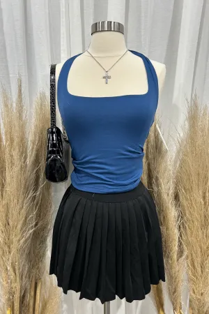 Elora Pleated Tennis Skirt (Black)