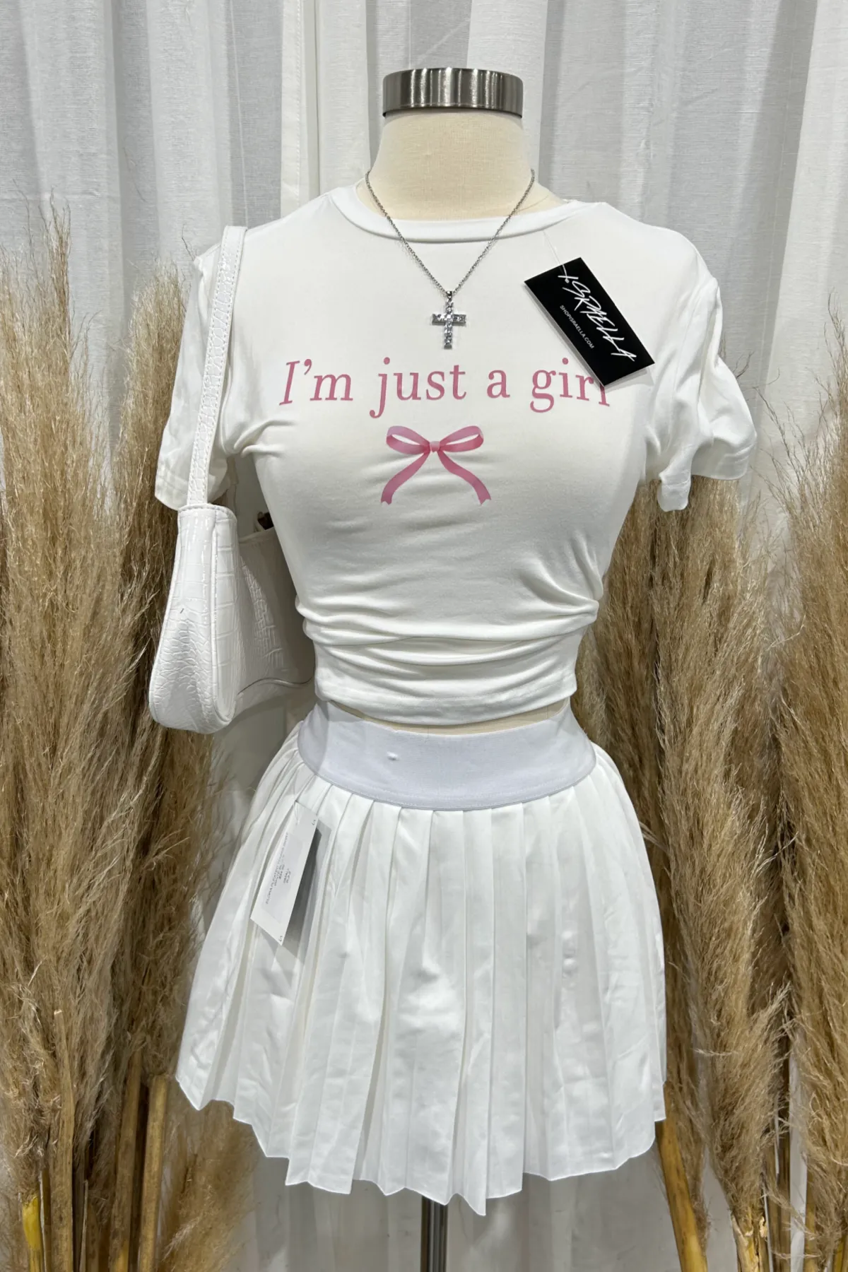 Elora Pleated Tennis Skirt (White)