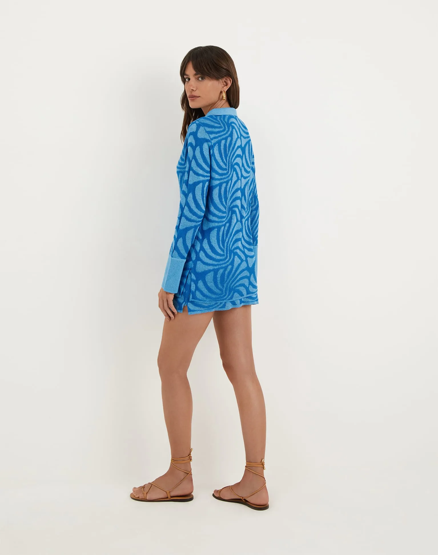 Jacquard Lara Mini Skirt - Neptune