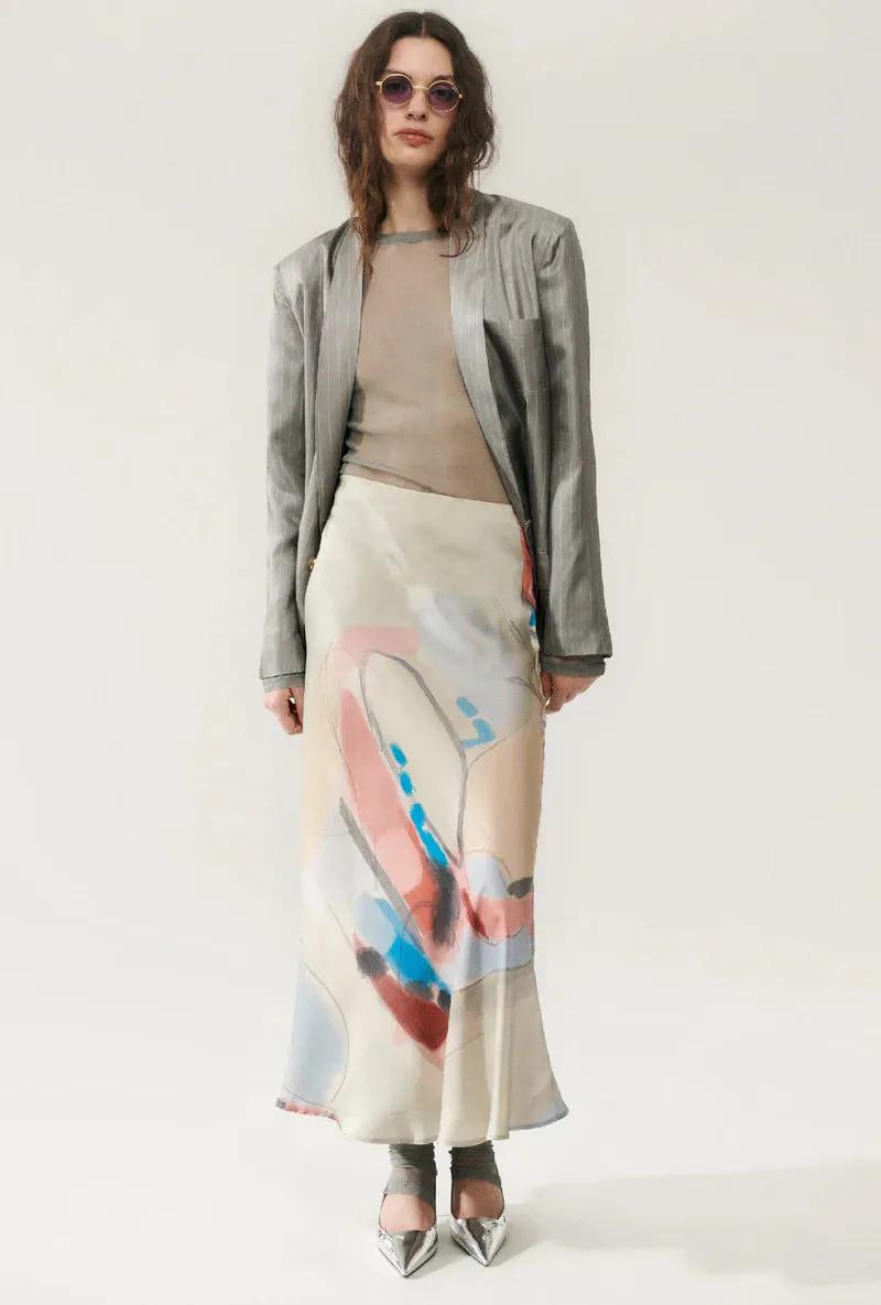 Long Bias Cut Skirt Expressionist