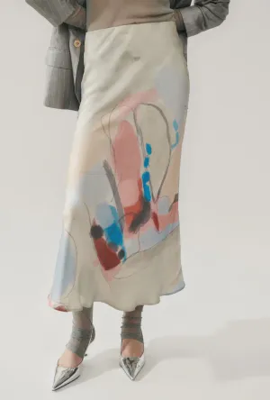 Long Bias Cut Skirt Expressionist