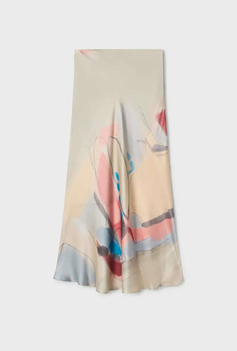 Long Bias Cut Skirt Expressionist