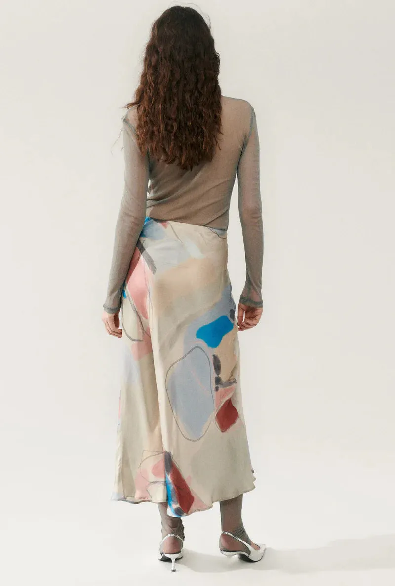 Long Bias Cut Skirt Expressionist